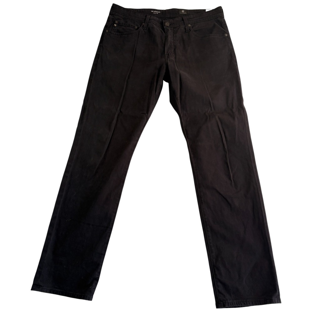 AG Adriano Goldschmied The Graduate Pants Men 34x32 (36x33) Black Tailored Leg